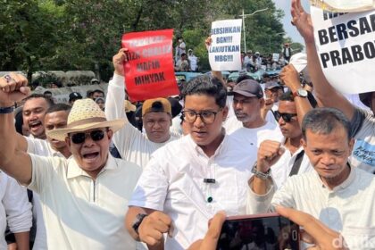 Aspirasi Program MBG Disampaikan dalam Aksi di Patung Kuda, Perwakilan Massa Temui Wamensesneg